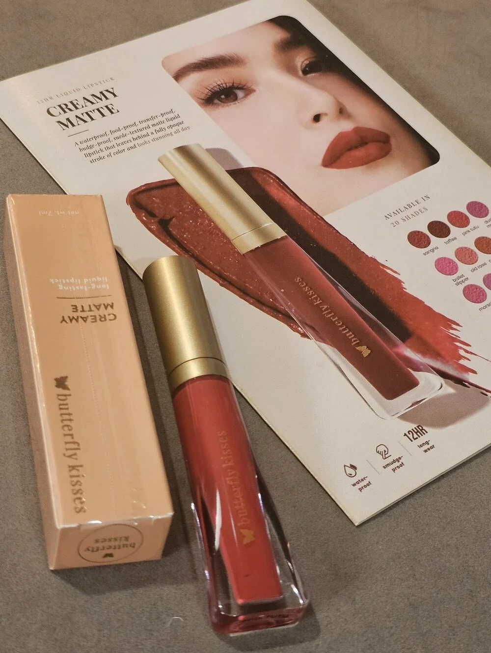 Butterfly Kisses Waterproof Matte Creamy Lipstick (PINK TUTU)